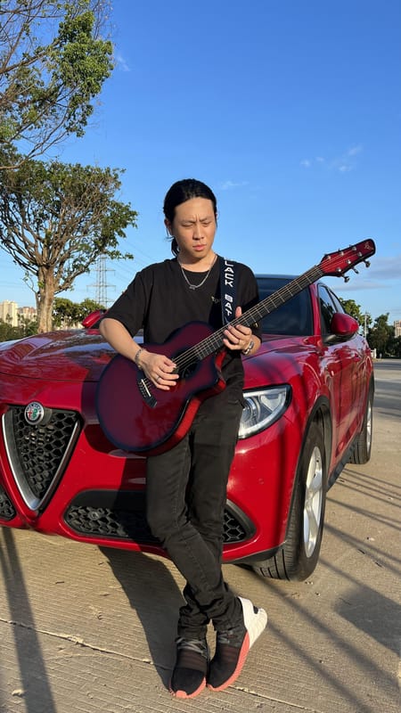 Real carbon fiber guitar 38