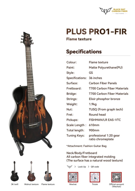 Real carbon fiber guitar 36